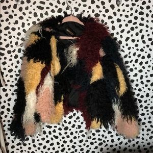 Faux fur mix jacket✨❤️